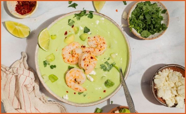 Chilled Shrimp and Avocado Gazpacho