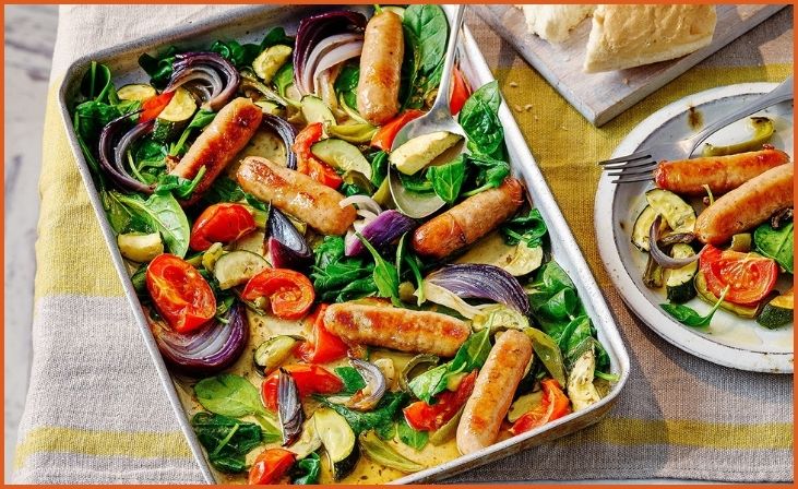 Cook Sausage and Vegetables