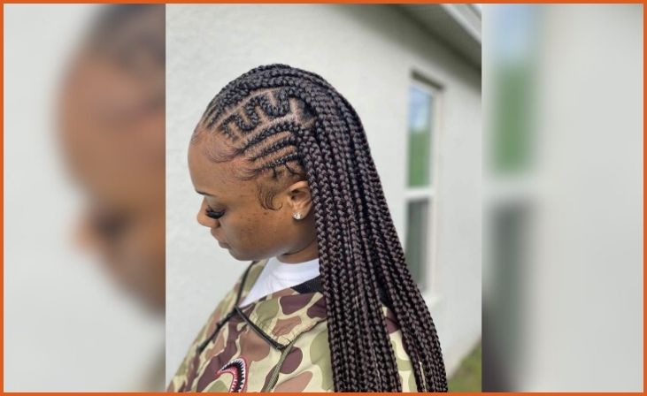 Fulani Braids with Tribal Prints