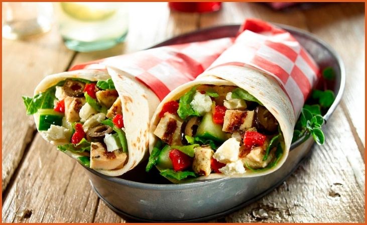 Mediterranean Chicken Wrap