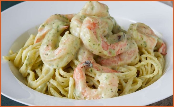 Pesto Shrimp Scampi