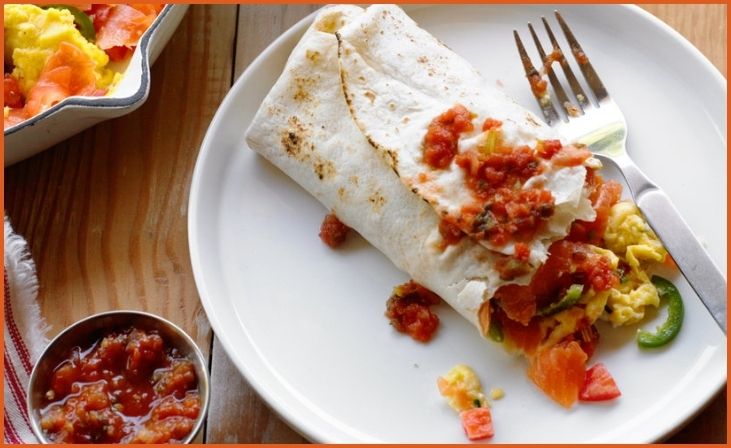 Smoked Salmon Breakfast Wrap