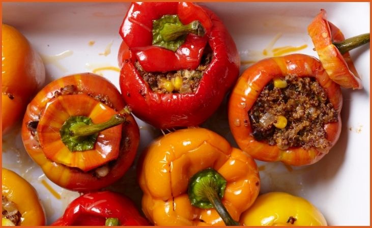 Southwest Quinoa Stuffed Peppers