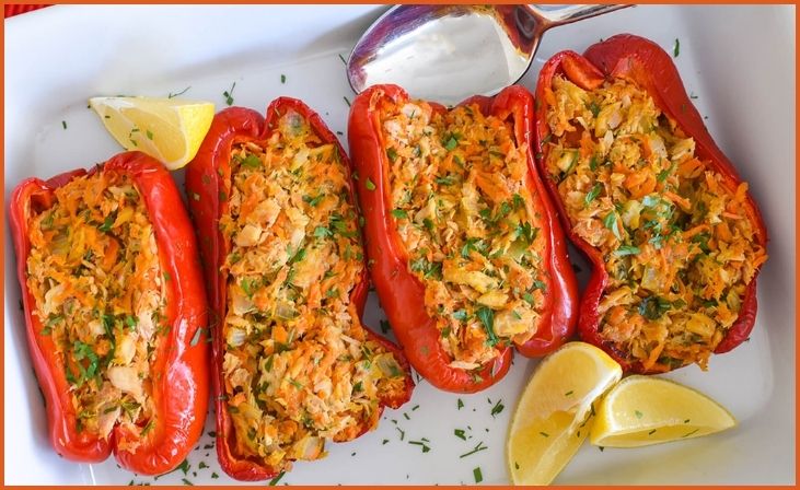 Tuna Stuffed Bell Peppers